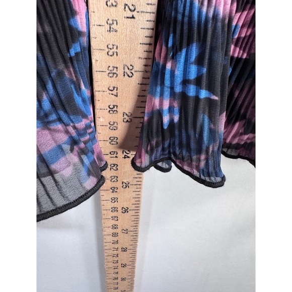 Ganni Pleated Georgette Floral Peplum Blouse crinkle preppy chic sz S - Picture 7 of 9